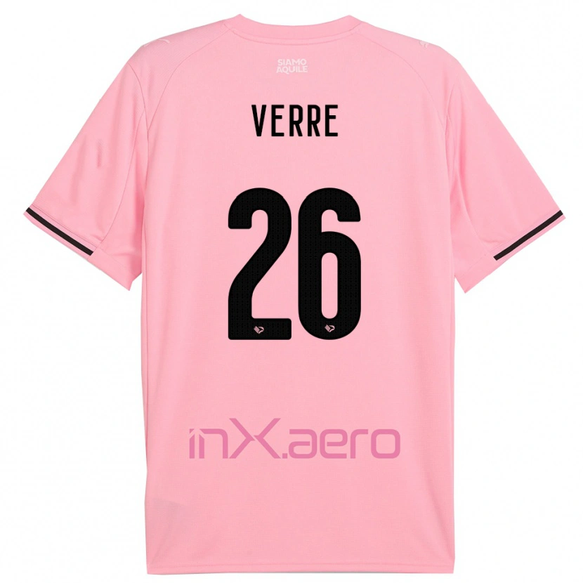 Danxen Hombre Camiseta Valerio Verre #26 Rosa Negro 1ª Equipación 2025/26 La Camisa