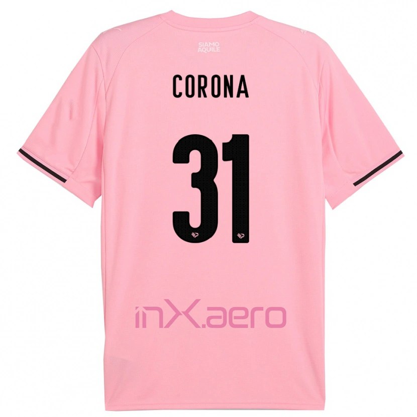 Danxen Hombre Camiseta Giacomo Corona #31 Rosa Negro 1ª Equipación 2025/26 La Camisa