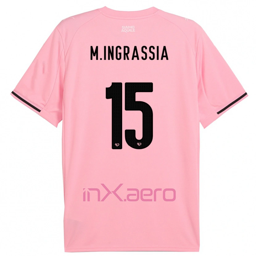 Danxen Hombre Camiseta Manuel Ingrassia #15 Rosa Negro 1ª Equipación 2025/26 La Camisa