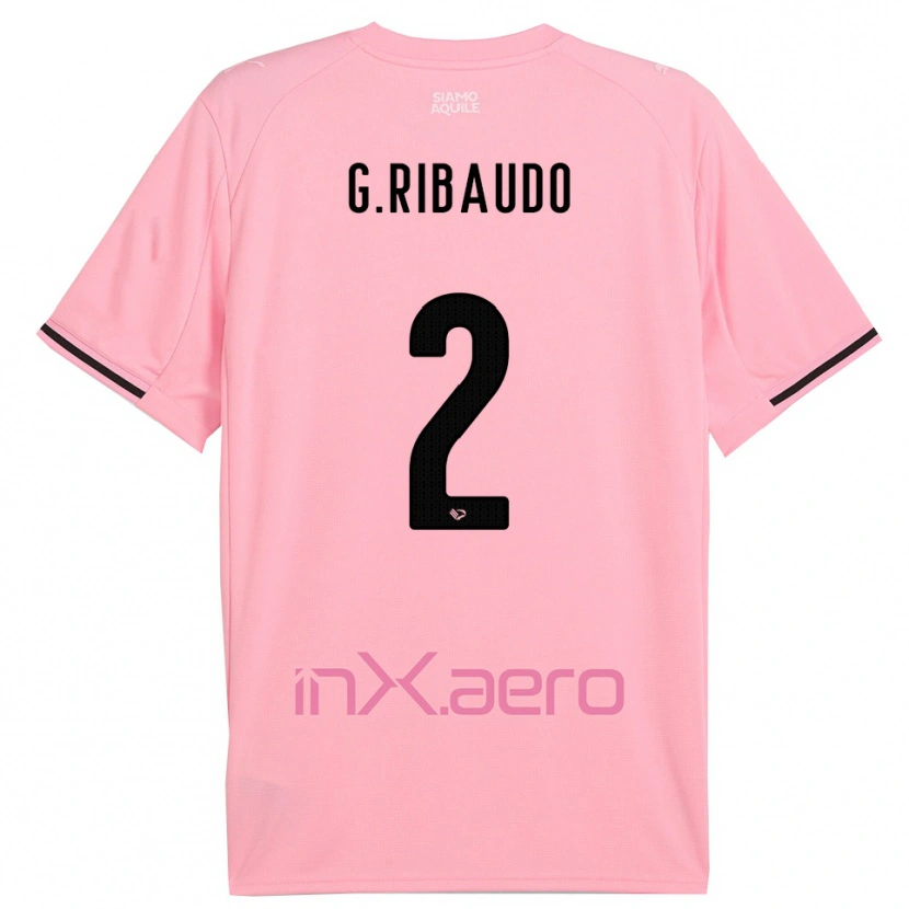 Danxen Hombre Camiseta Giorgio Ribaudo #2 Rosa Negro 1ª Equipación 2025/26 La Camisa