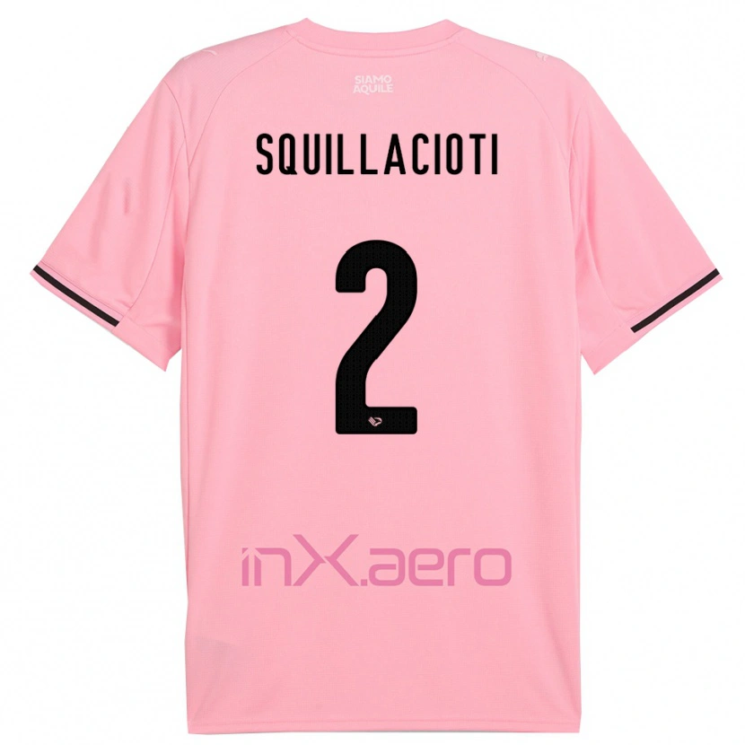 Danxen Hombre Camiseta Salvatore Squillacioti #2 Rosa Negro 1ª Equipación 2025/26 La Camisa