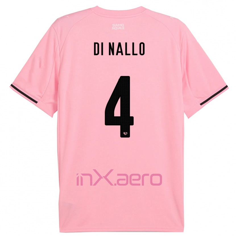 Danxen Hombre Camiseta Federico Di Nallo #4 Rosa Negro 1ª Equipación 2025/26 La Camisa