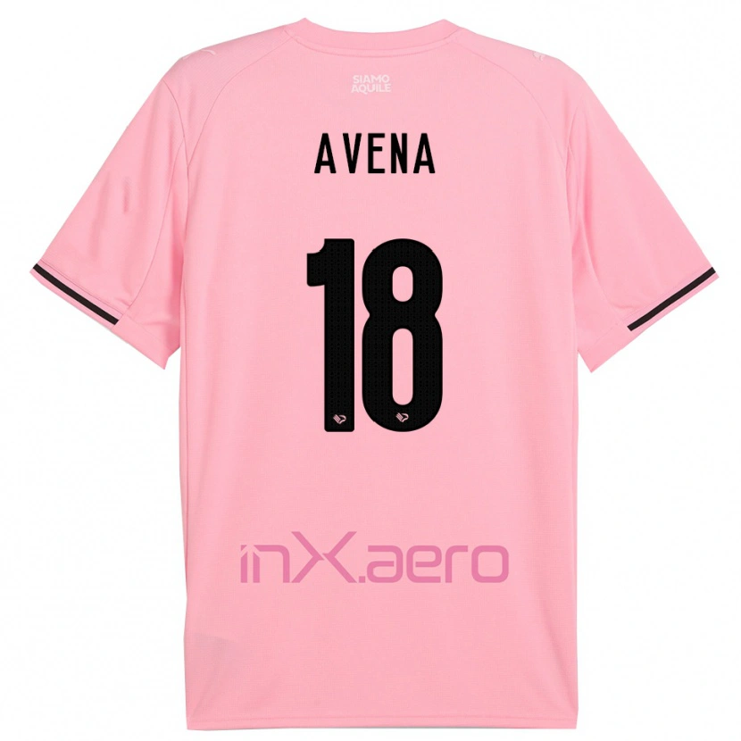 Danxen Hombre Camiseta Pietro Avena #18 Rosa Negro 1ª Equipación 2025/26 La Camisa