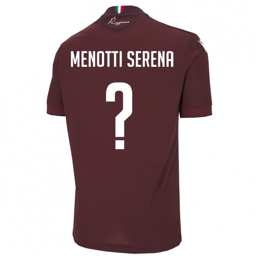 Danxen Hombre Camiseta Toma Menotti Serena #0 Borgoña Blanco 1ª Equipación 2025/26 La Camisa