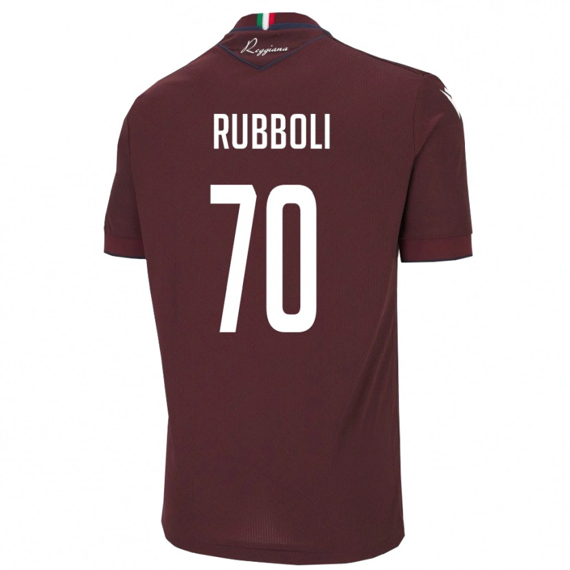 Danxen Hombre Camiseta Lorenzo Rubboli #70 Borgoña Blanco 1ª Equipación 2025/26 La Camisa