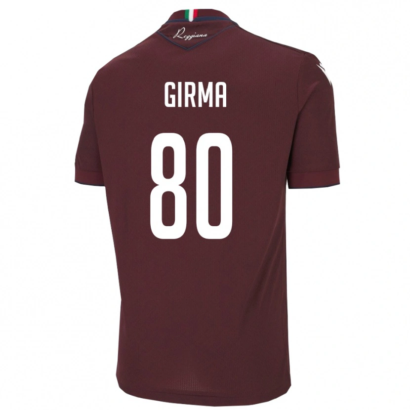 Danxen Hombre Camiseta Natan Girma #80 Borgoña Blanco 1ª Equipación 2025/26 La Camisa
