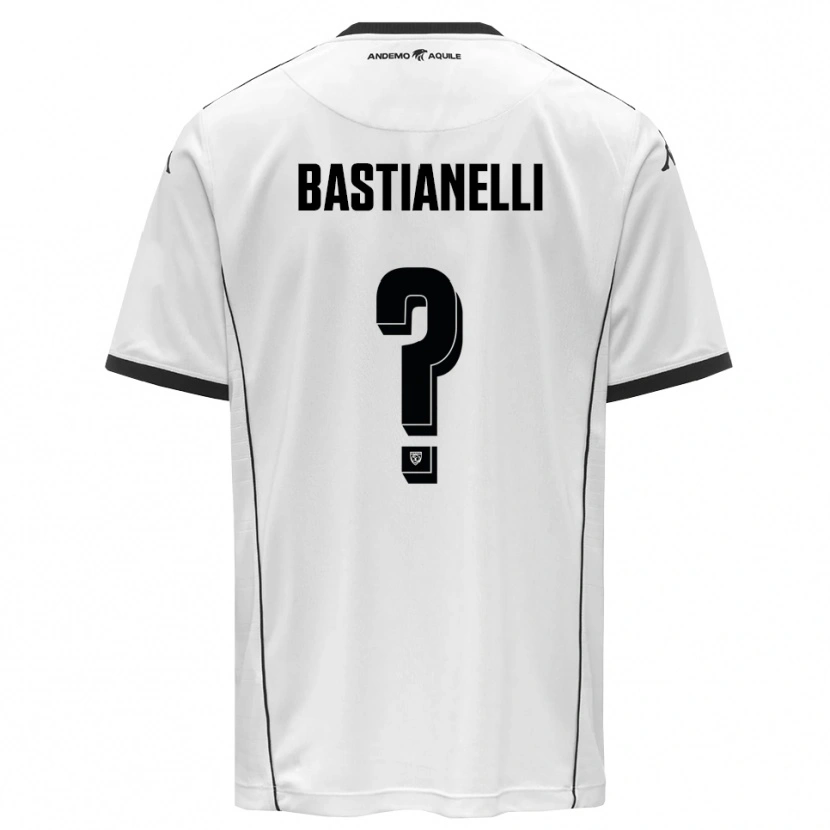 Danxen Hombre Camiseta Flavio Bastianelli #0 Blanco Negro 1ª Equipación 2025/26 La Camisa