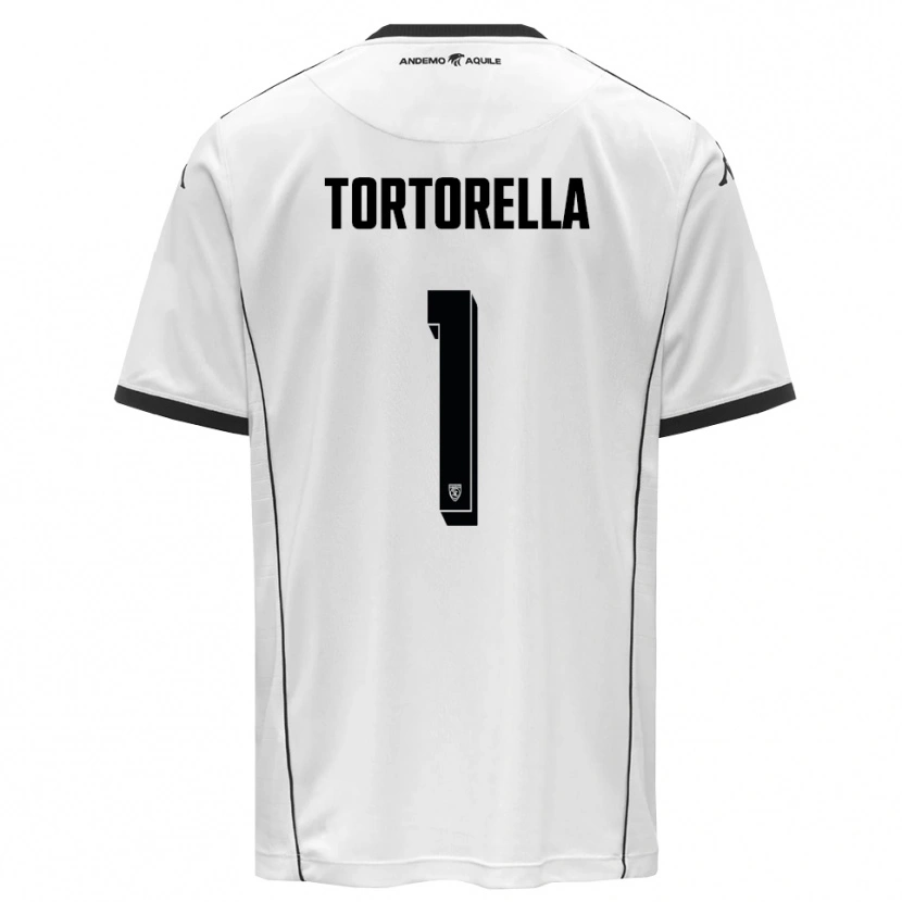 Danxen Hombre Camiseta Diego Tortorella #1 Blanco Negro 1ª Equipación 2025/26 La Camisa