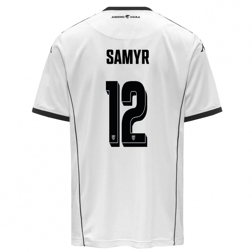 Danxen Hombre Camiseta Walid Samyr #12 Blanco Negro 1ª Equipación 2025/26 La Camisa