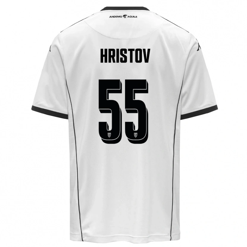 Danxen Hombre Camiseta Petko Hristov #55 Blanco Negro 1ª Equipación 2025/26 La Camisa