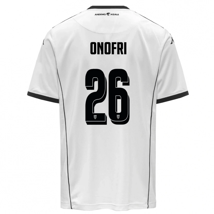 Danxen Hombre Camiseta Matteo Onofri #26 Blanco Negro 1ª Equipación 2025/26 La Camisa