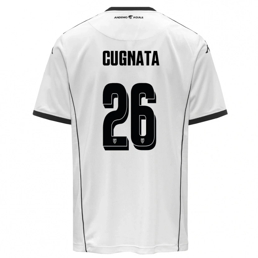 Danxen Hombre Camiseta Christian Cugnata #26 Blanco Negro 1ª Equipación 2025/26 La Camisa
