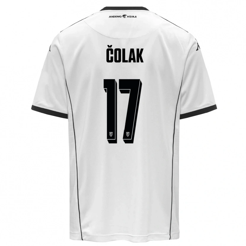Danxen Hombre Camiseta Antonio Colak #17 Blanco Negro 1ª Equipación 2025/26 La Camisa