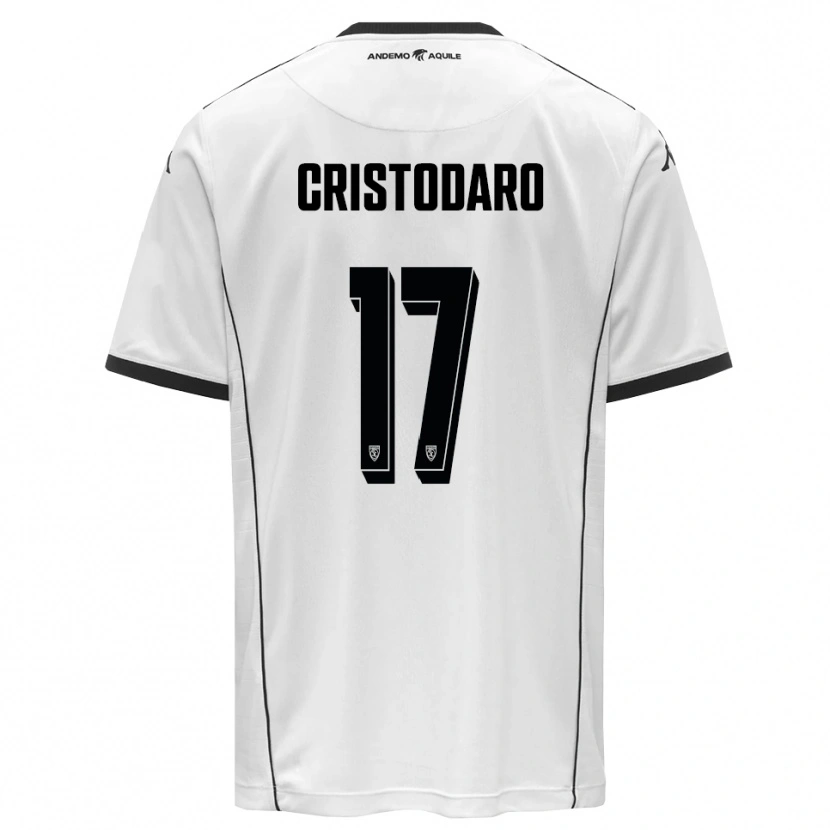 Danxen Hombre Camiseta Lorenzo Cristodaro #17 Blanco Negro 1ª Equipación 2025/26 La Camisa
