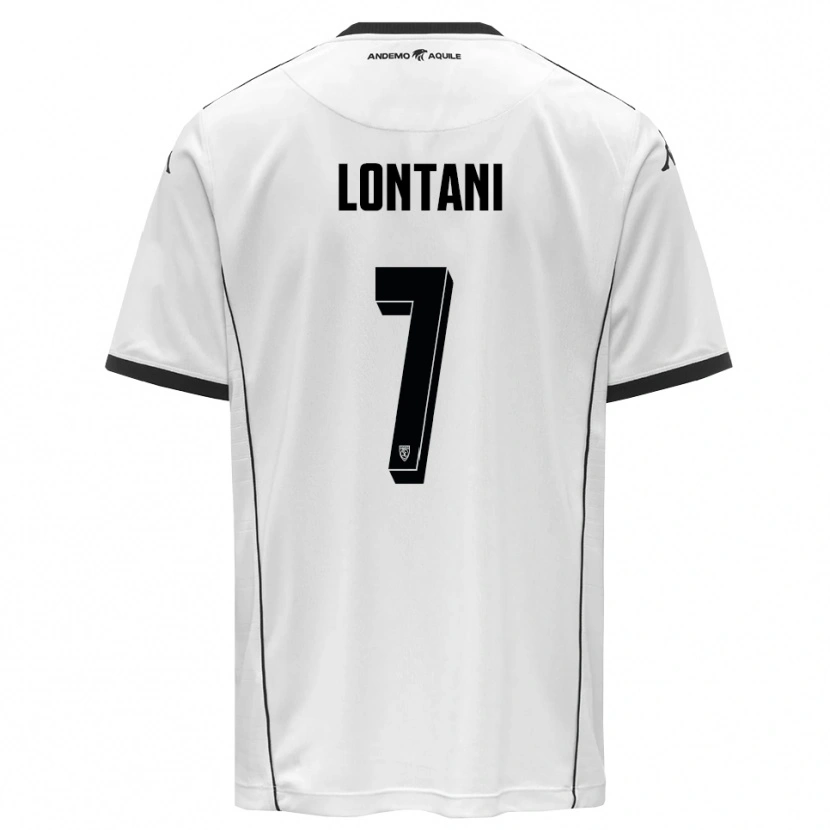 Danxen Hombre Camiseta Matteo Lontani #7 Blanco Negro 1ª Equipación 2025/26 La Camisa