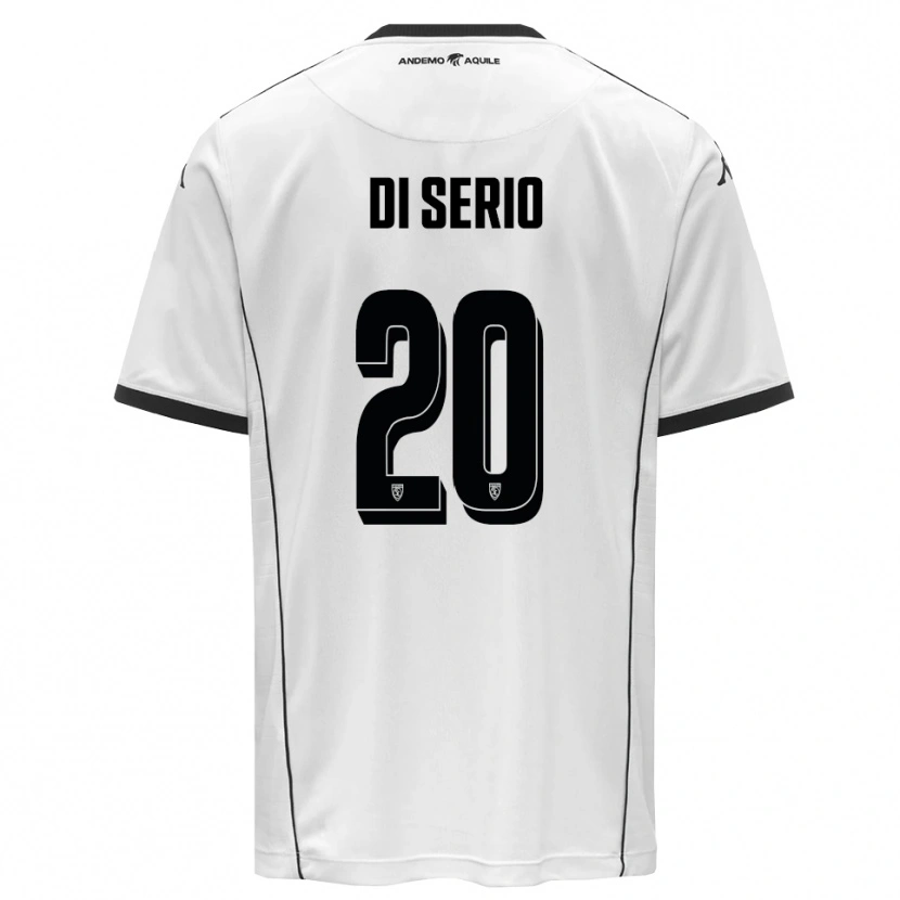 Danxen Hombre Camiseta Giuseppe Di Serio #20 Blanco Negro 1ª Equipación 2025/26 La Camisa