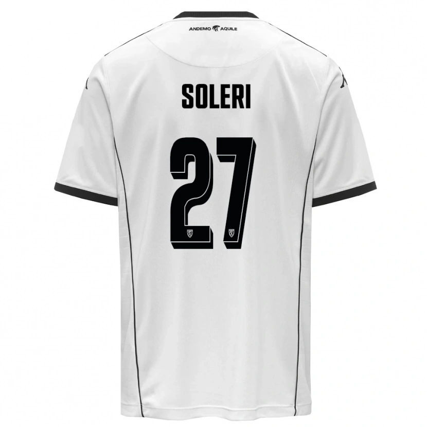 Danxen Hombre Camiseta Edoardo Soleri #27 Blanco Negro 1ª Equipación 2025/26 La Camisa