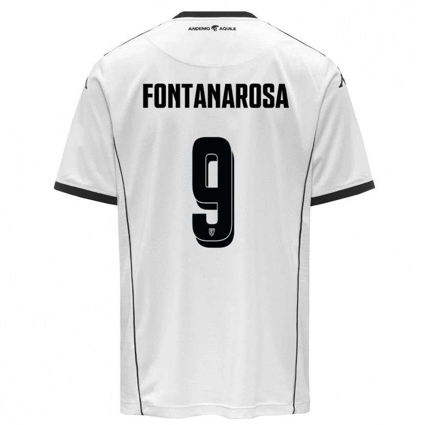 Danxen Hombre Camiseta Riccardo Fontanarosa #9 Blanco Negro 1ª Equipación 2025/26 La Camisa
