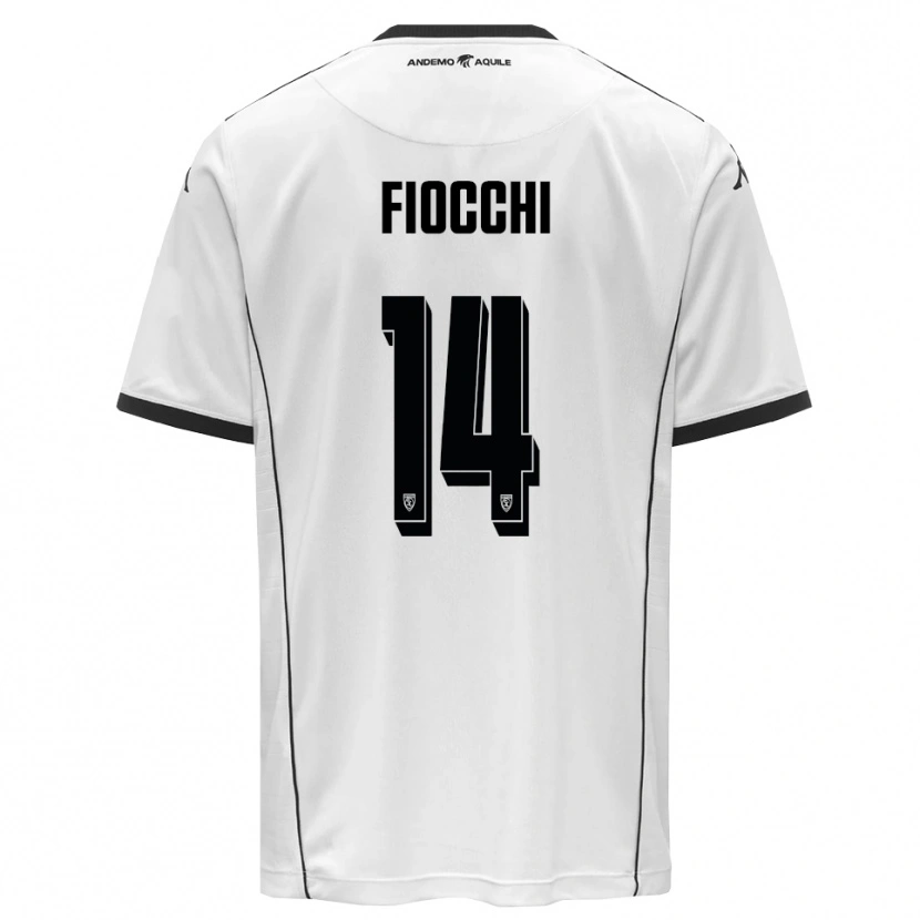 Danxen Hombre Camiseta Marco Fiocchi #14 Blanco Negro 1ª Equipación 2025/26 La Camisa