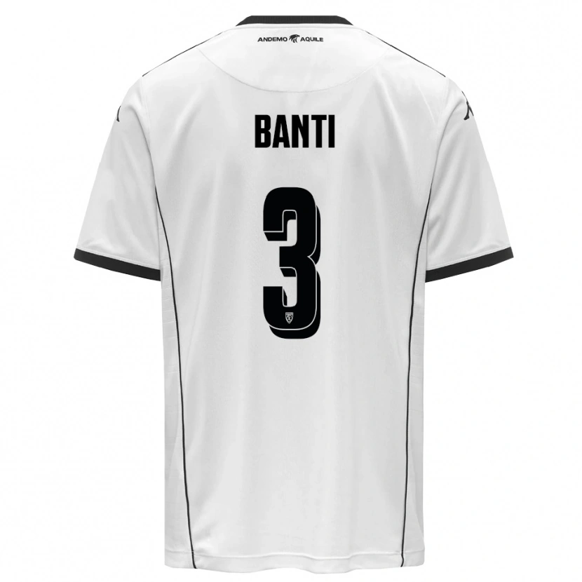 Danxen Hombre Camiseta Alessandro Banti #3 Blanco Negro 1ª Equipación 2025/26 La Camisa