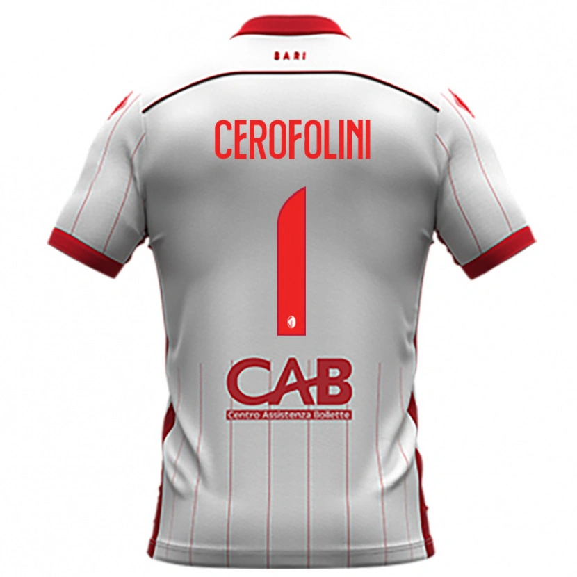 Danxen Hombre Camiseta Michele Cerofolini #1 Blanco Rojo 1ª Equipación 2025/26 La Camisa