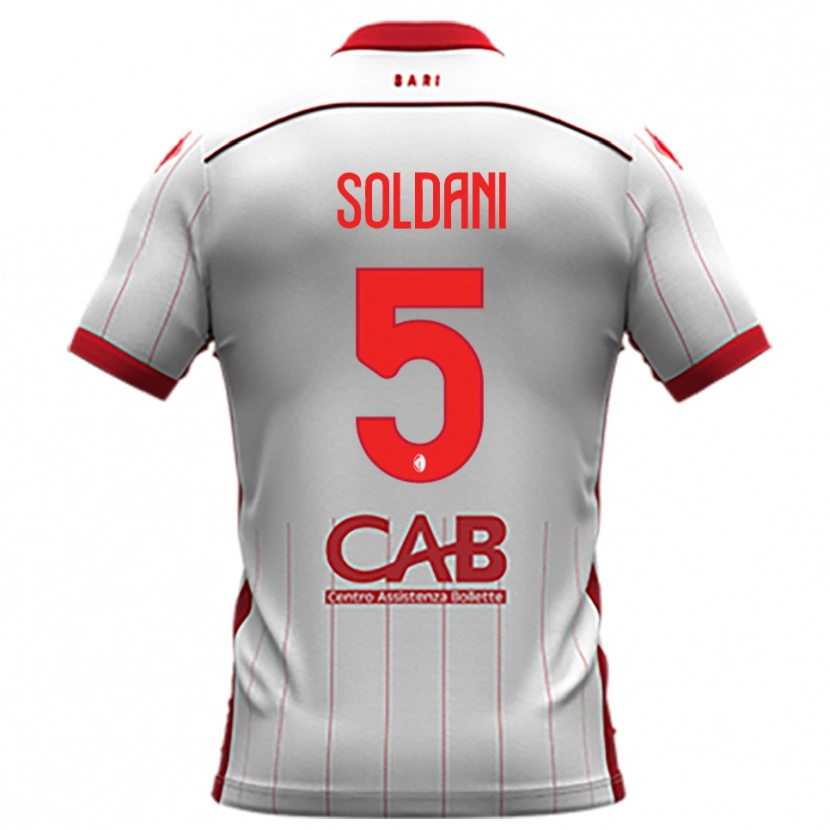 Danxen Hombre Camiseta Mauro Soldani #5 Blanco Rojo 1ª Equipación 2025/26 La Camisa