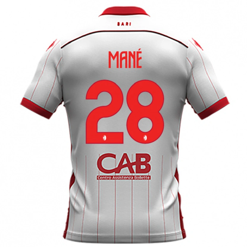 Danxen Hombre Camiseta Moussa Mané #28 Blanco Rojo 1ª Equipación 2025/26 La Camisa