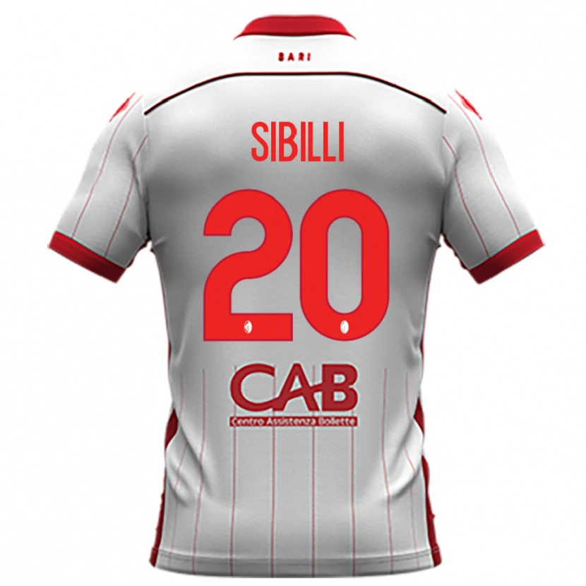 Danxen Hombre Camiseta Giuseppe Sibilli #20 Blanco Rojo 1ª Equipación 2025/26 La Camisa