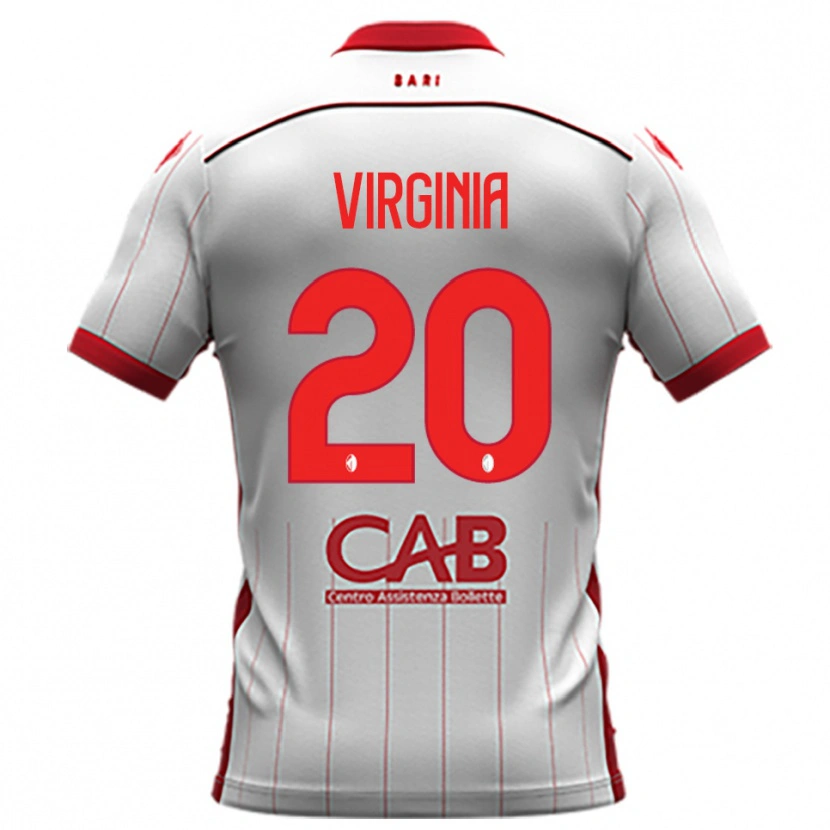 Danxen Hombre Camiseta Kiswensida Virginia #20 Blanco Rojo 1ª Equipación 2025/26 La Camisa