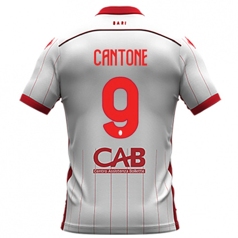 Danxen Hombre Camiseta Thomas Cantone #9 Blanco Rojo 1ª Equipación 2025/26 La Camisa