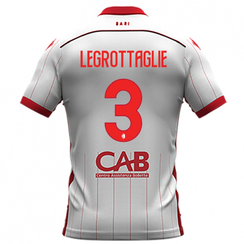Danxen Hombre Camiseta Umberto Legrottaglie #3 Blanco Rojo 1ª Equipación 2025/26 La Camisa