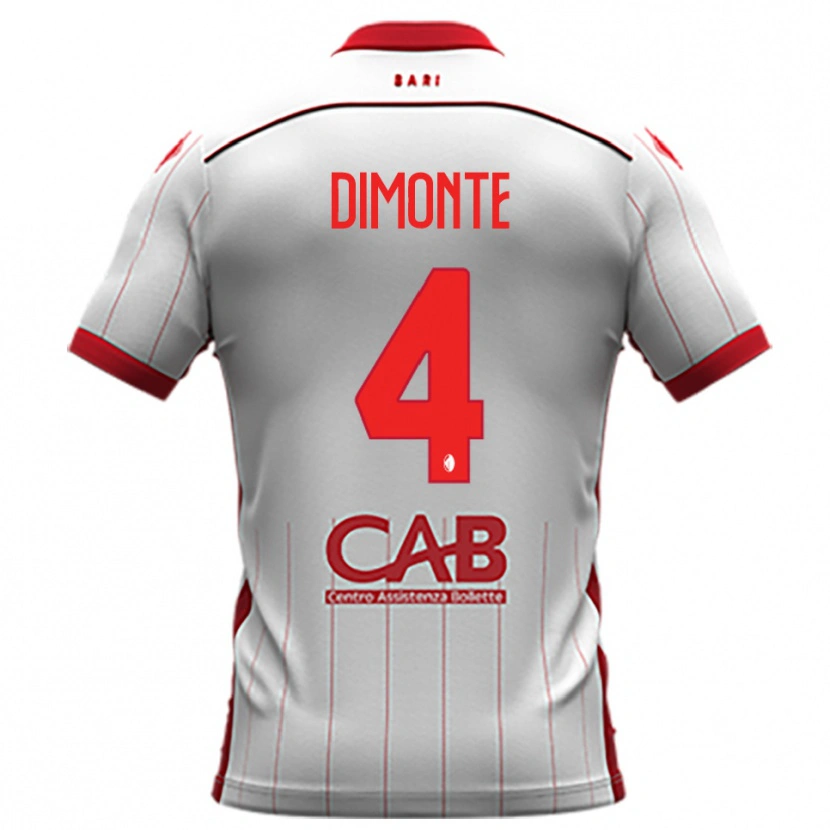 Danxen Hombre Camiseta Paolo Dimonte #4 Blanco Rojo 1ª Equipación 2025/26 La Camisa