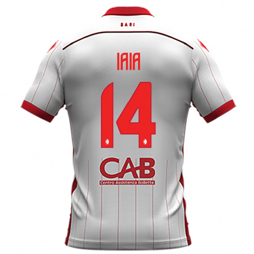 Danxen Hombre Camiseta Pasquale Iaia #14 Blanco Rojo 1ª Equipación 2025/26 La Camisa