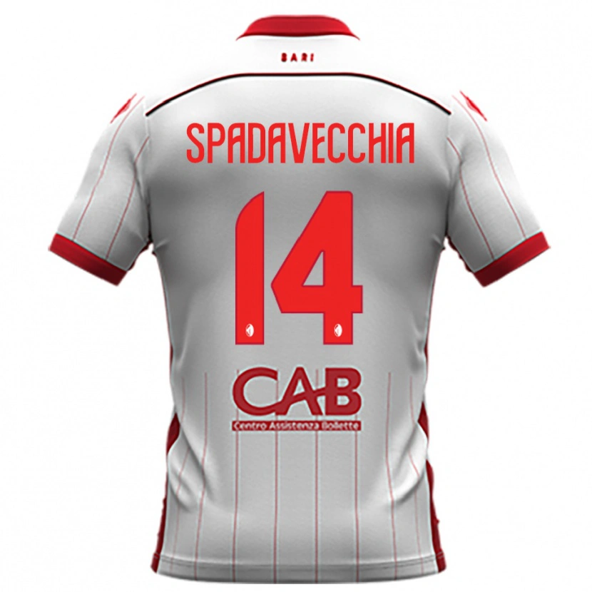 Danxen Hombre Camiseta Pantaleo Spadavecchia #14 Blanco Rojo 1ª Equipación 2025/26 La Camisa