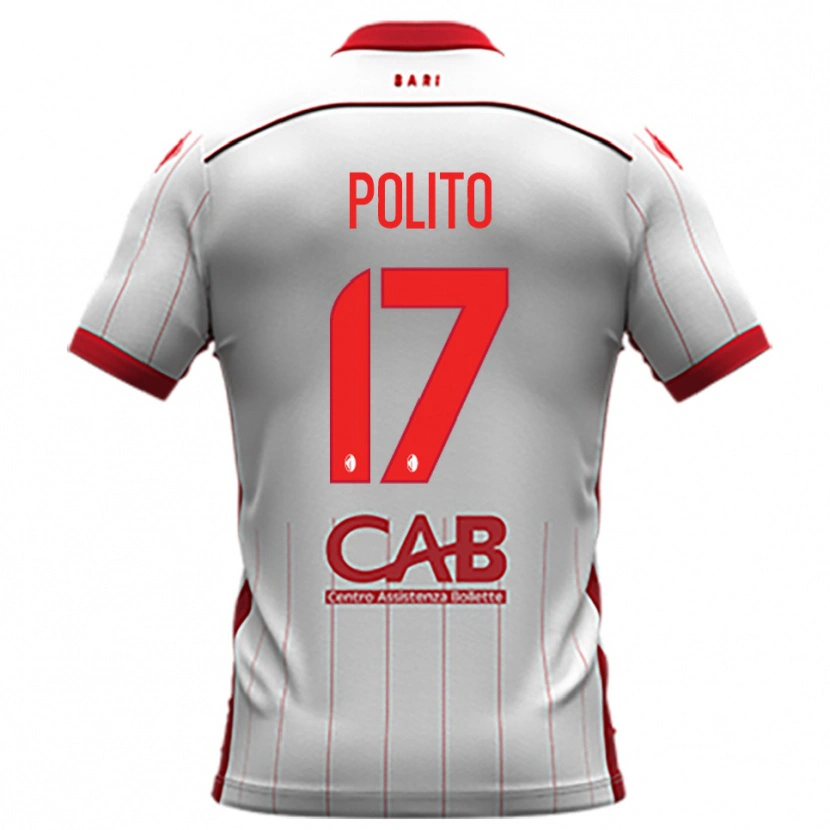 Danxen Hombre Camiseta Fabio Polito #17 Blanco Rojo 1ª Equipación 2025/26 La Camisa