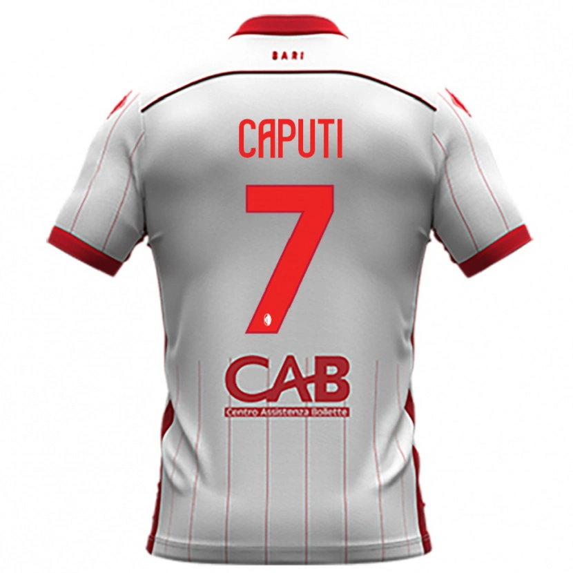 Danxen Hombre Camiseta Christian Caputi #7 Blanco Rojo 1ª Equipación 2025/26 La Camisa