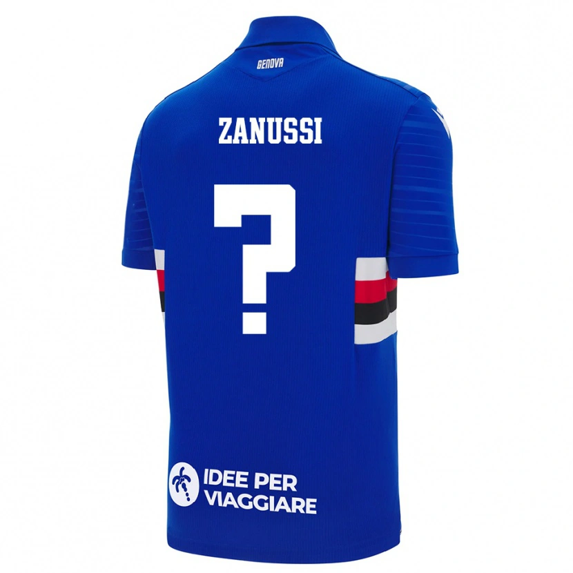 Danxen Hombre Camiseta Hashley Zanussi #0 Azul Blanco 1ª Equipación 2025/26 La Camisa