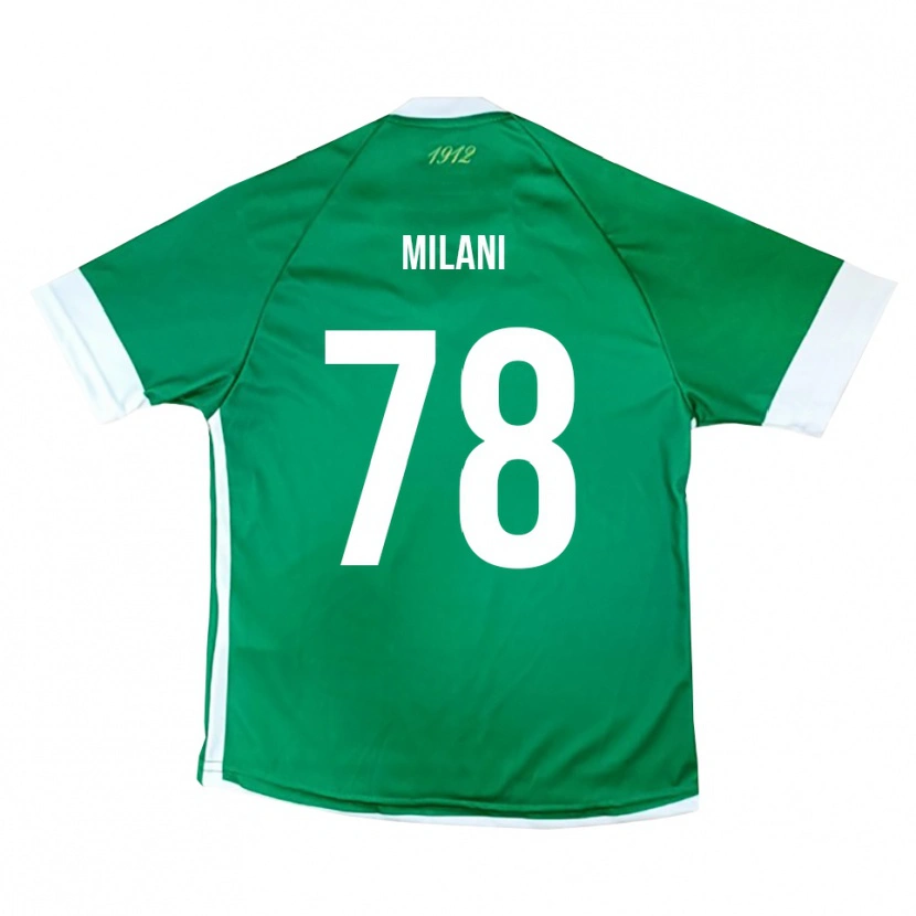 Danxen Hombre Camiseta Alessandro Milani #78 Verde Blanco 1ª Equipación 2025/26 La Camisa