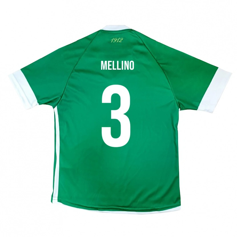 Danxen Hombre Camiseta Carlo Mellino #3 Verde Blanco 1ª Equipación 2025/26 La Camisa