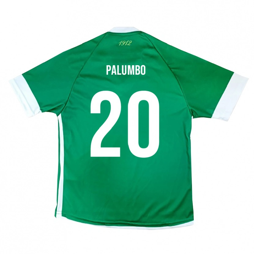 Danxen Hombre Camiseta Martin Palumbo #20 Verde Blanco 1ª Equipación 2025/26 La Camisa