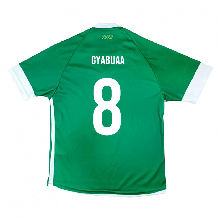 Danxen Hombre Camiseta Emmanuel Gyabuaa #8 Verde Blanco 1ª Equipación 2025/26 La Camisa