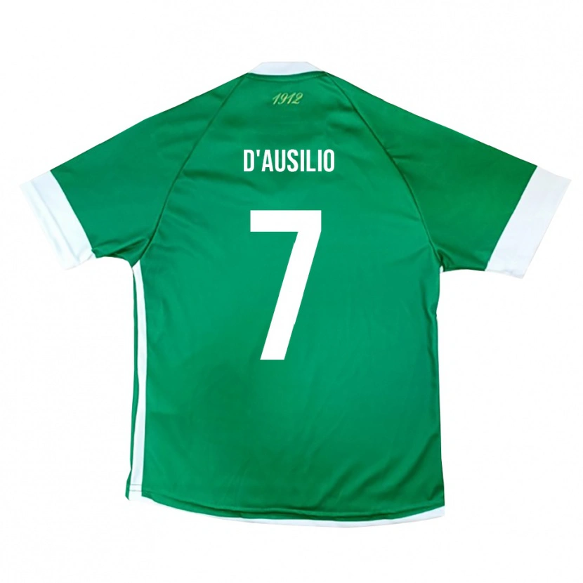 Danxen Hombre Camiseta Michele D'ausilio #7 Verde Blanco 1ª Equipación 2025/26 La Camisa
