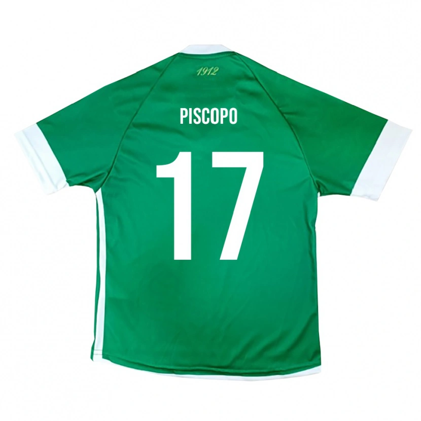 Danxen Hombre Camiseta Francesco Piscopo #17 Verde Blanco 1ª Equipación 2025/26 La Camisa