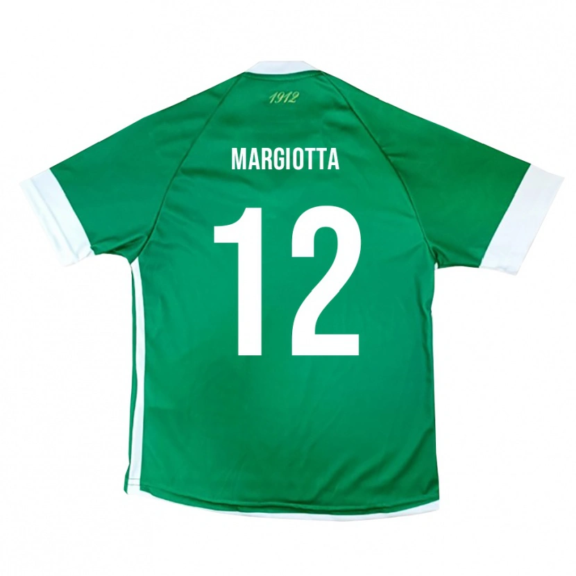 Danxen Hombre Camiseta Manuele Margiotta #12 Verde Blanco 1ª Equipación 2025/26 La Camisa