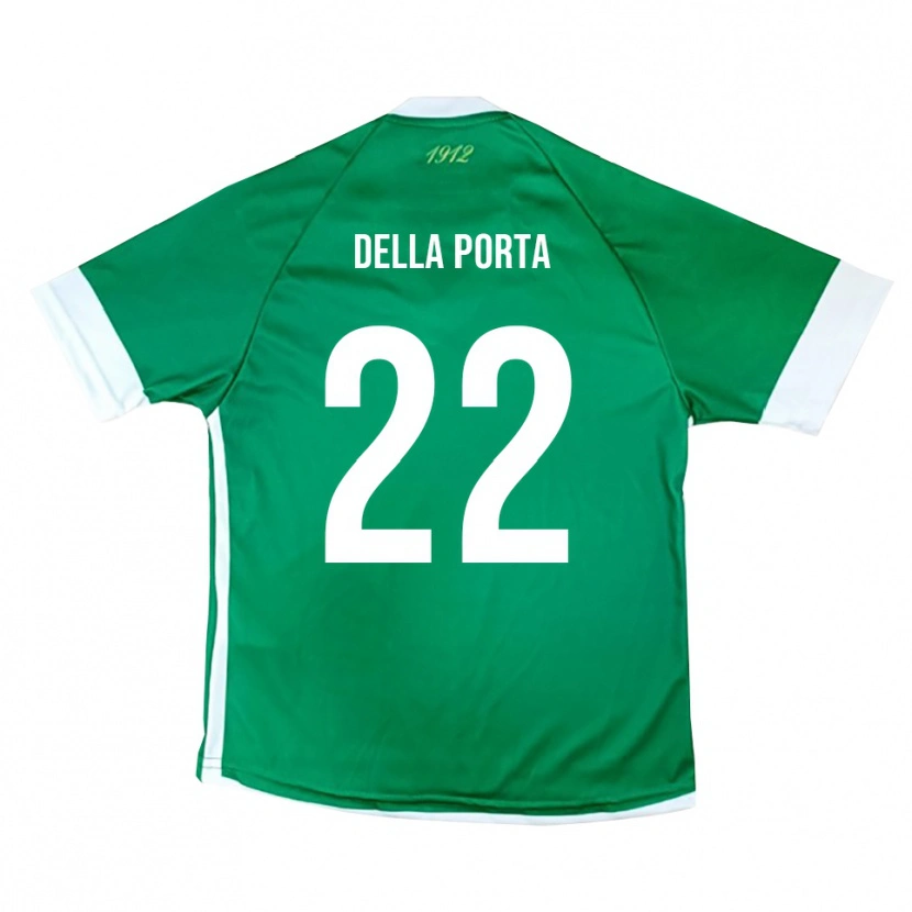 Danxen Hombre Camiseta Simone Della Porta #22 Verde Blanco 1ª Equipación 2025/26 La Camisa