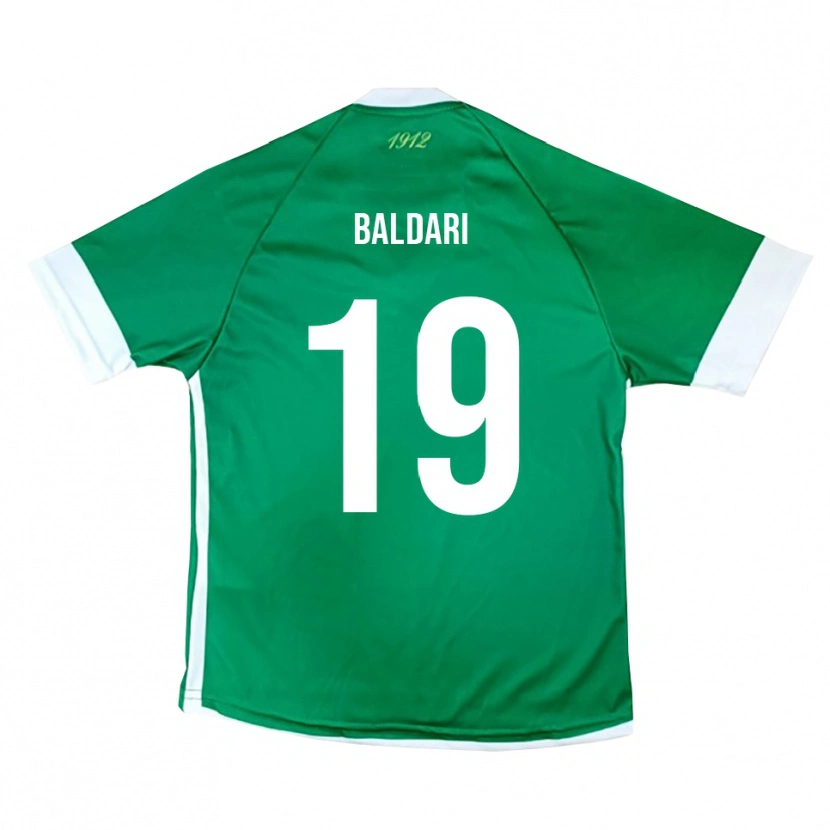 Danxen Hombre Camiseta Gabriele Baldari #19 Verde Blanco 1ª Equipación 2025/26 La Camisa