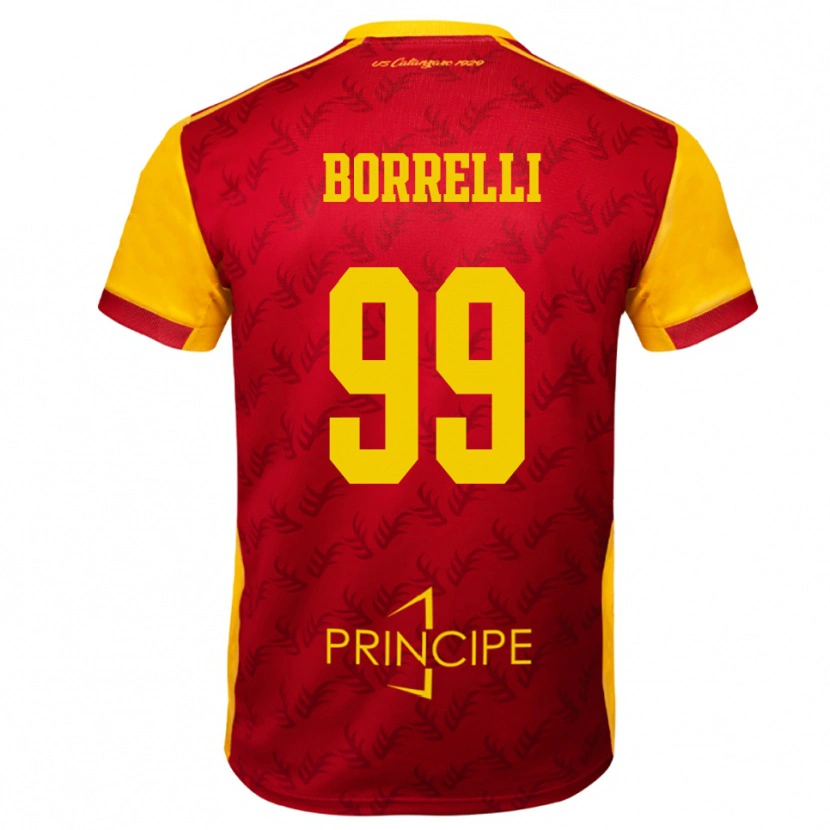 Danxen Hombre Camiseta Edoardo Borrelli #99 Amarillo Rojo 1ª Equipación 2025/26 La Camisa