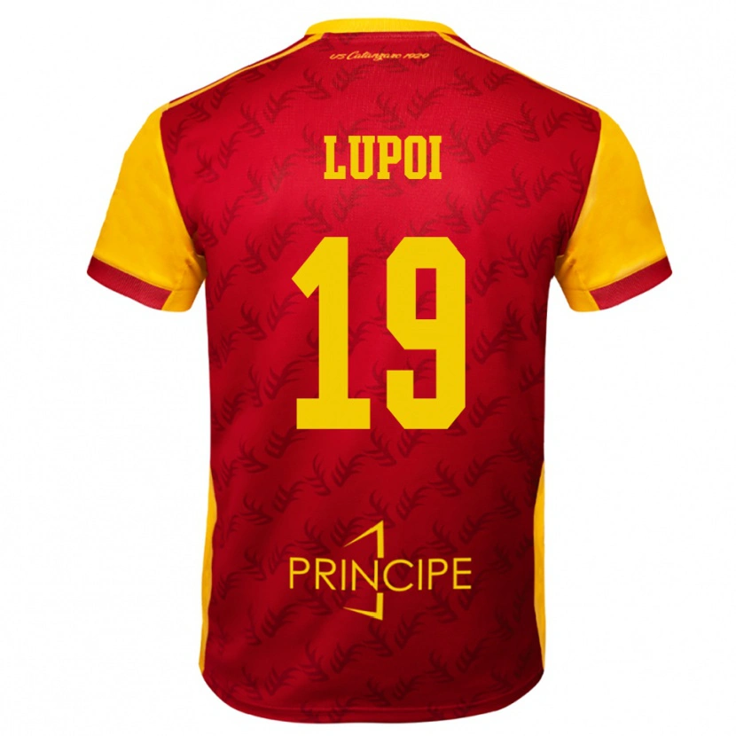 Danxen Hombre Camiseta Daniele Lupoi #19 Amarillo Rojo 1ª Equipación 2025/26 La Camisa