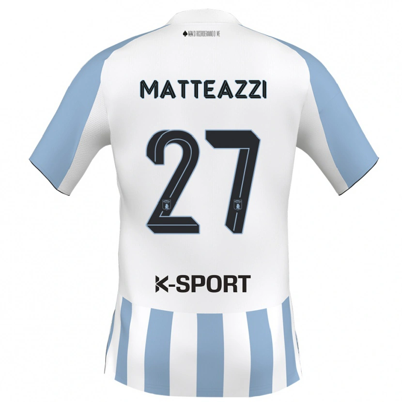 Danxen Hombre Camiseta Ernesto Matteazzi #27 Blanco Azul Cielo 1ª Equipación 2025/26 La Camisa