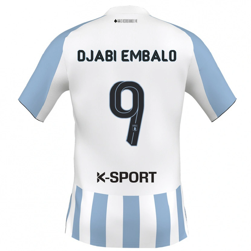 Danxen Hombre Camiseta Adulai Djabi Embalo #9 Blanco Azul Cielo 1ª Equipación 2025/26 La Camisa